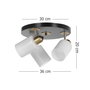 Opviq Lámpara de Araña 8431-3T Negro y Blanco